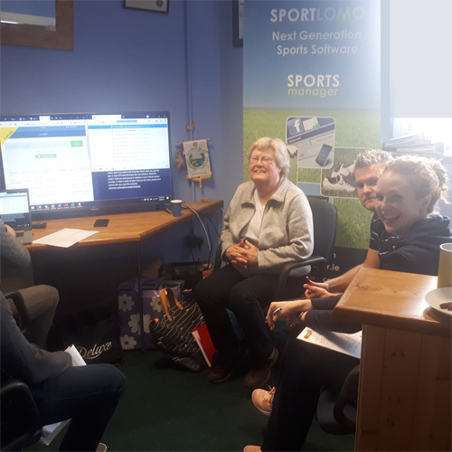 Alison, Lisa and Tom, Netball Northern Ireland visit SportLoMo