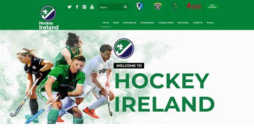 Hockey Ireland website designed by Sportlomo