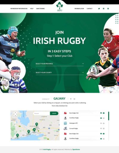 Ireland Rugby Registration Portal