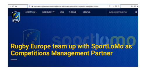Rugby Europe team up with SportLoMo as Competitions Management Partner