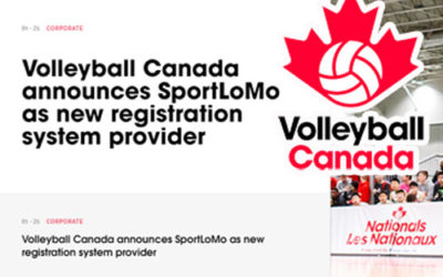 Volleyball Canada announce SportLoMo as new Registration System Provider