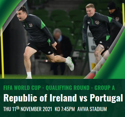 Republic of Ireland Vs Portugal football game FIFA World Qualifying Round Group A