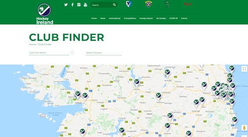 Ireland Hockey Club Locator find your club