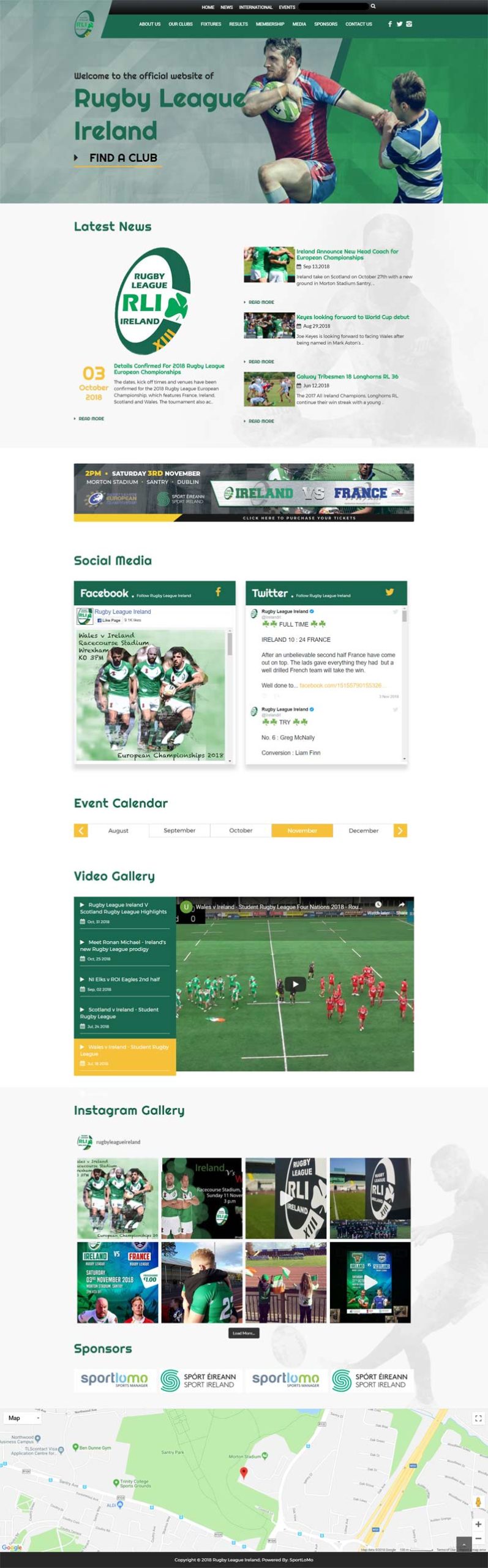 Rugby League of Ireland new website launched