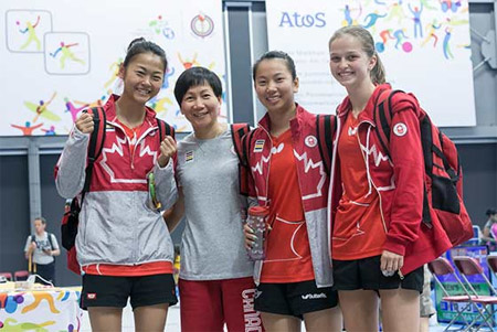 Table tennis Canada Womens Team