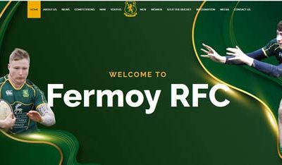 Featured latest website, Fermoy Rugby Club, Cork, Ireland