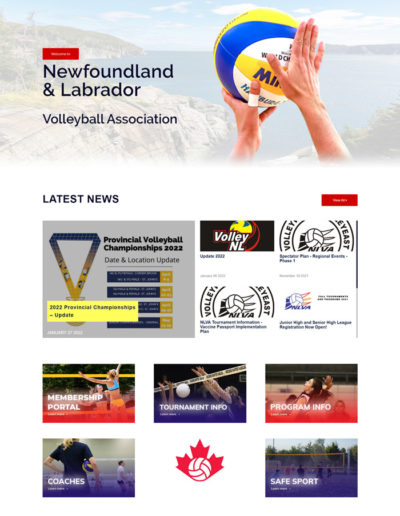 Volleyball Canada Newfoundland & Labrador new website