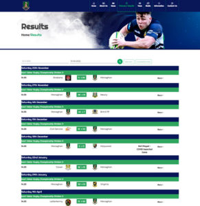 Monaghan RFC results feed from SportLoMo RugbyConnect