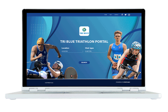 Tri Blue Triathlon registration system website