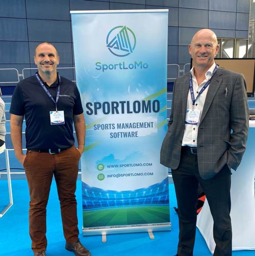 Seamus Kyne CEO with SportLoMo's John Lee at Sports Ireland Conference